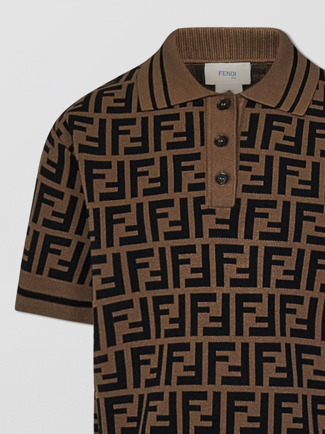 Fendi ポロシャツ ボーイ Kids - タバコ | JMG094AEYD | GIGLIO.COM