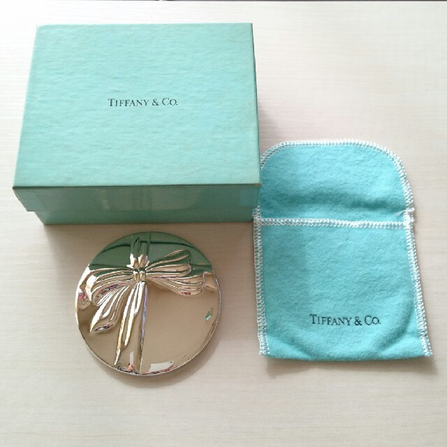 Tiffany & Co. - ティファニー リボン コンパクト ミラー 直径約 7.4cm