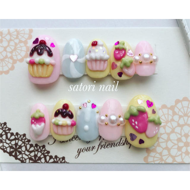 カップケーキネイルチップの通販 by satori nail ｜ラクマ
