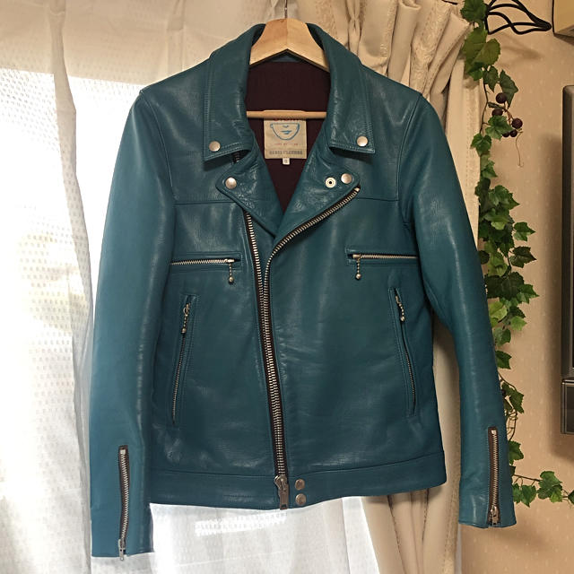 UNDERCOVER - 最終 名作 UNDERCOVER ライダースジャケット ターコイズ