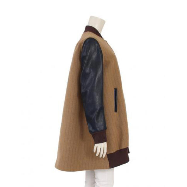 サカイラック sacai luck スタジャン 袖レザー Aライン ロング サカイ