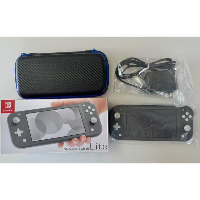 ジャンク品)Nintendo Switch Lite グレー 本体 ケース付 Nintendo