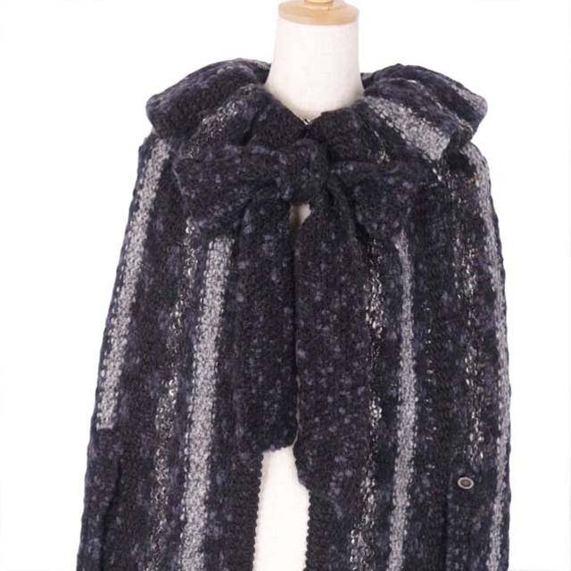CHANEL - シャネル ポンチョ コート ニット ケープ マント P42562 38