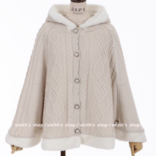 axes femme - axes femme 裏ボアニットポンチョの通販 by クーポン出現