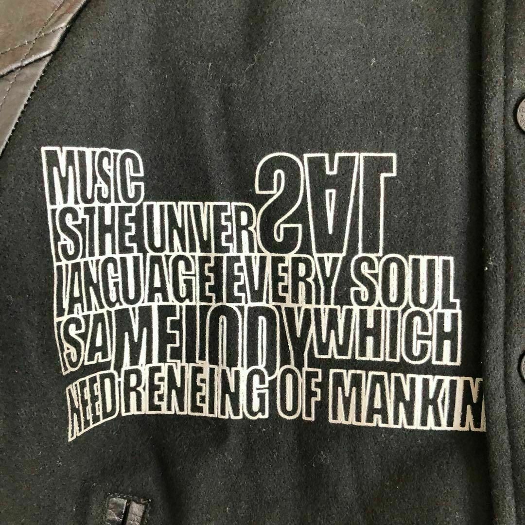 FLIP THE SCRIPT - FLIP THE SCRIPTウール×レザースタジャンフリップザ