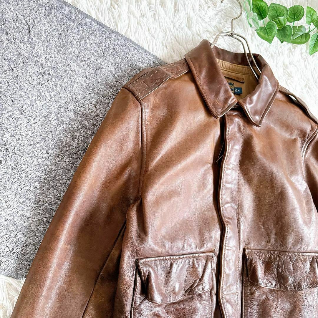 POLO RALPH LAUREN - 良品 ポロラルフローレン A-2 レザージャケット