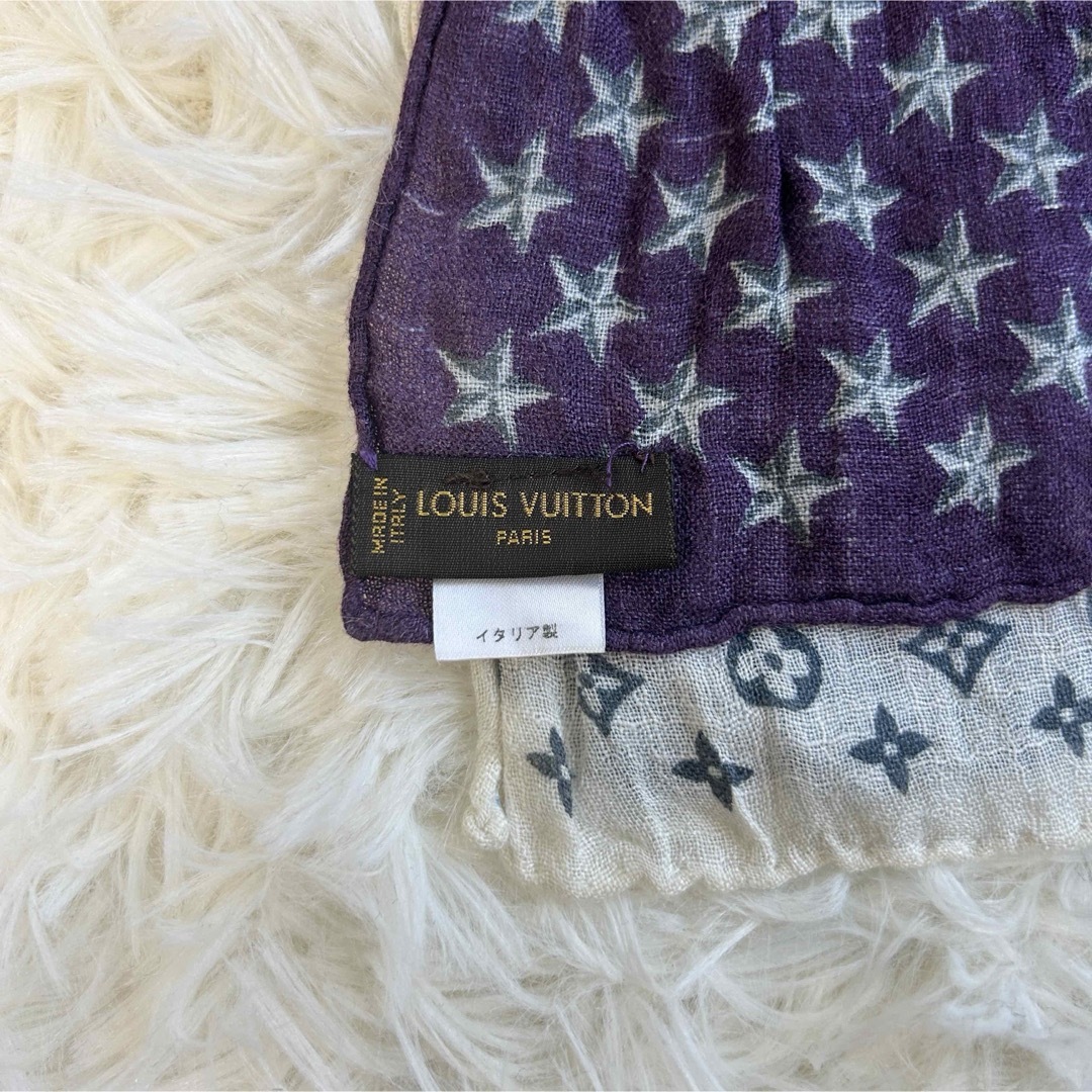 ルイヴィトン エトールモノグラム スターズ ストール リネン シルク