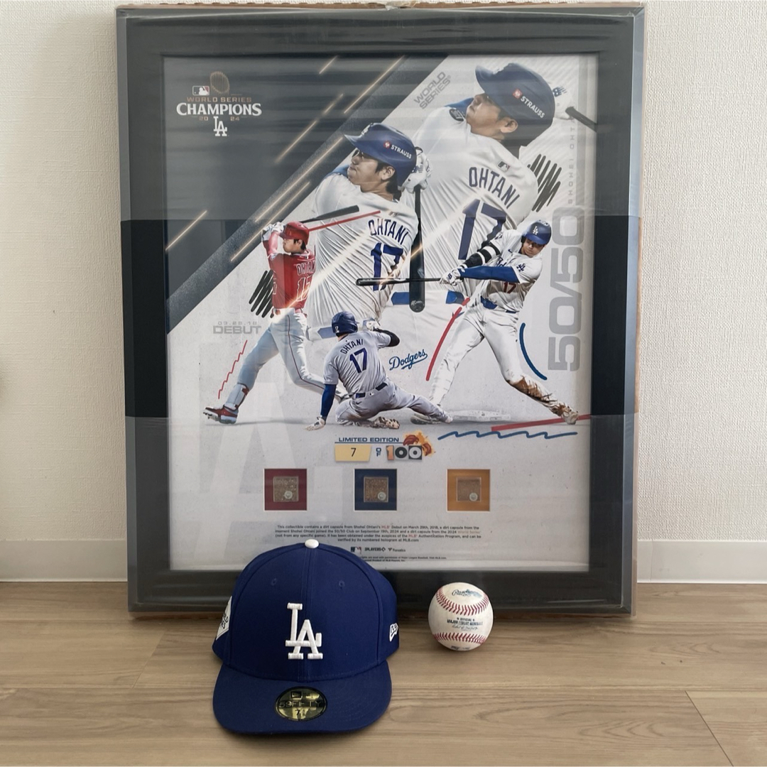 大谷翔平 ワールドシリーズ 初優勝記念 50/50使用球入り 巨大アート