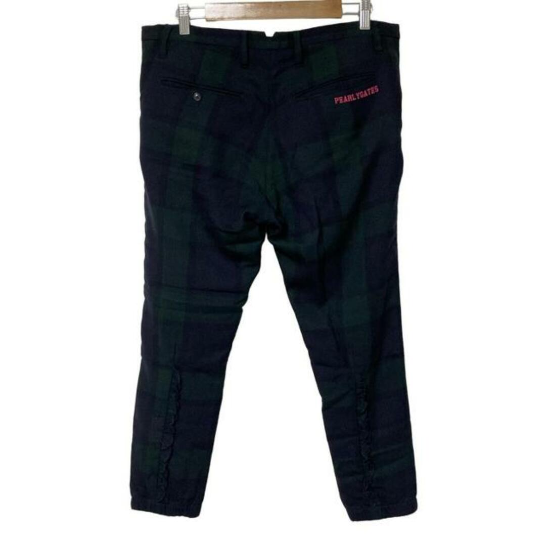 PEARLY GATES チェック柄パンツ ダークグリーン/ネイビー PEARLY GATES