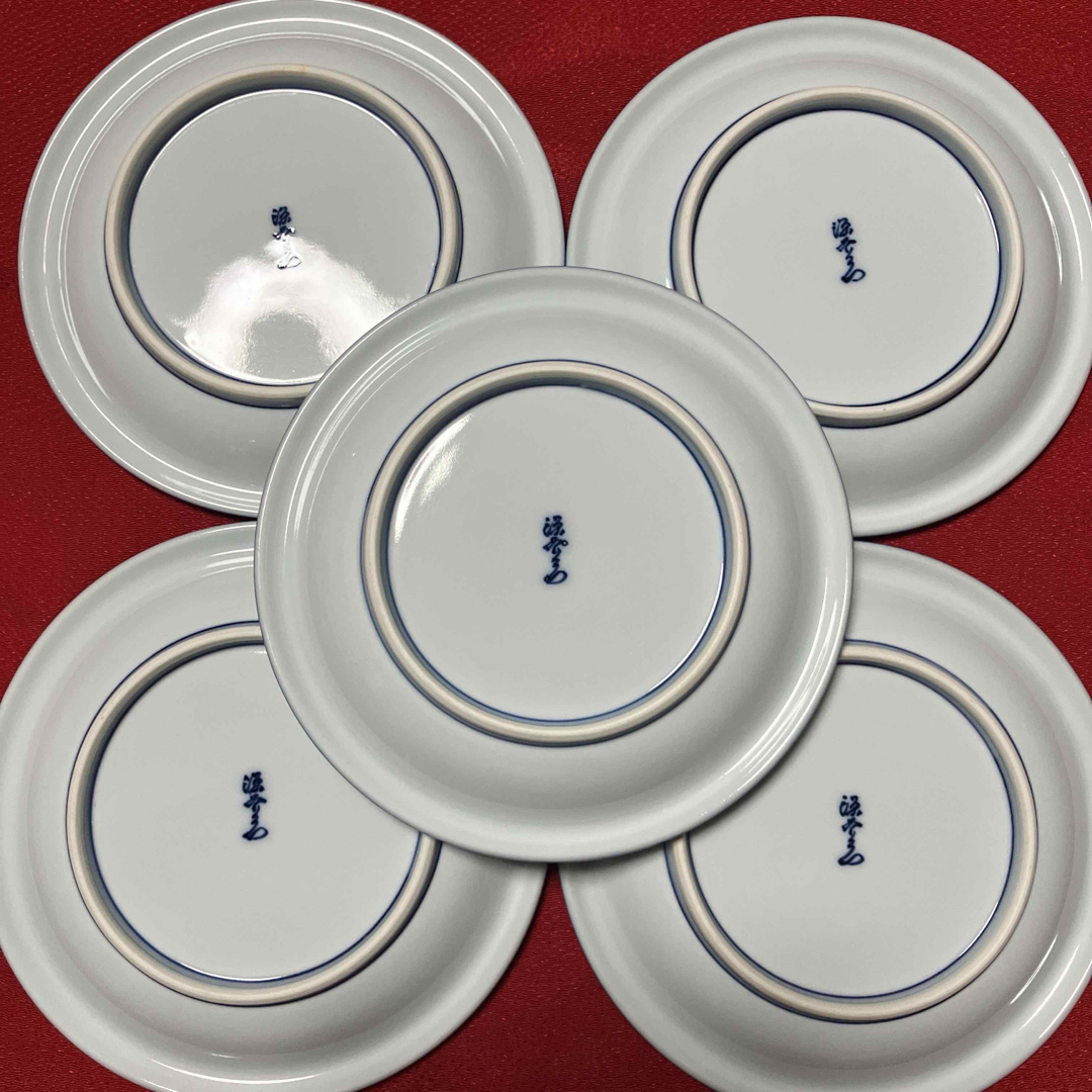 源右衛門窯 染錦大樹 銘々皿揃