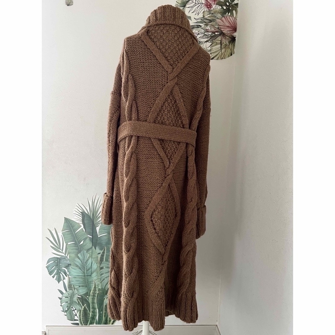 Ameri VINTAGE - 新品AMERI VINTAGEケーブルニットロングコート&ボール