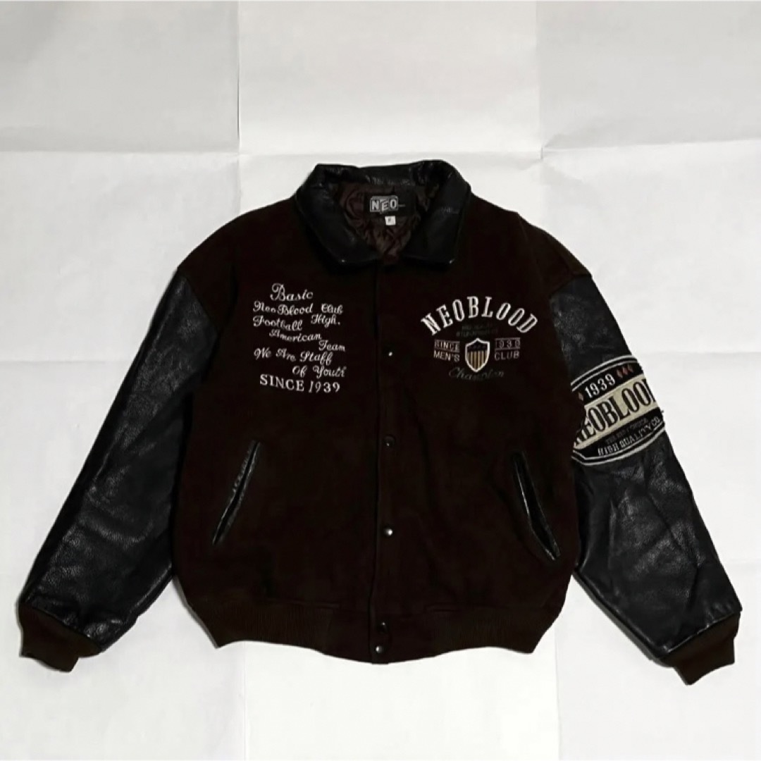 激渋 NEO BLOOD 袖本革 スタジャン ブラック｜2026年最新】NEO BLoOD