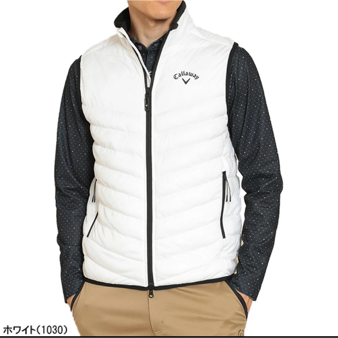 Callaway 【美品】Callaway ベスト ホワイトLサイズ キルティング