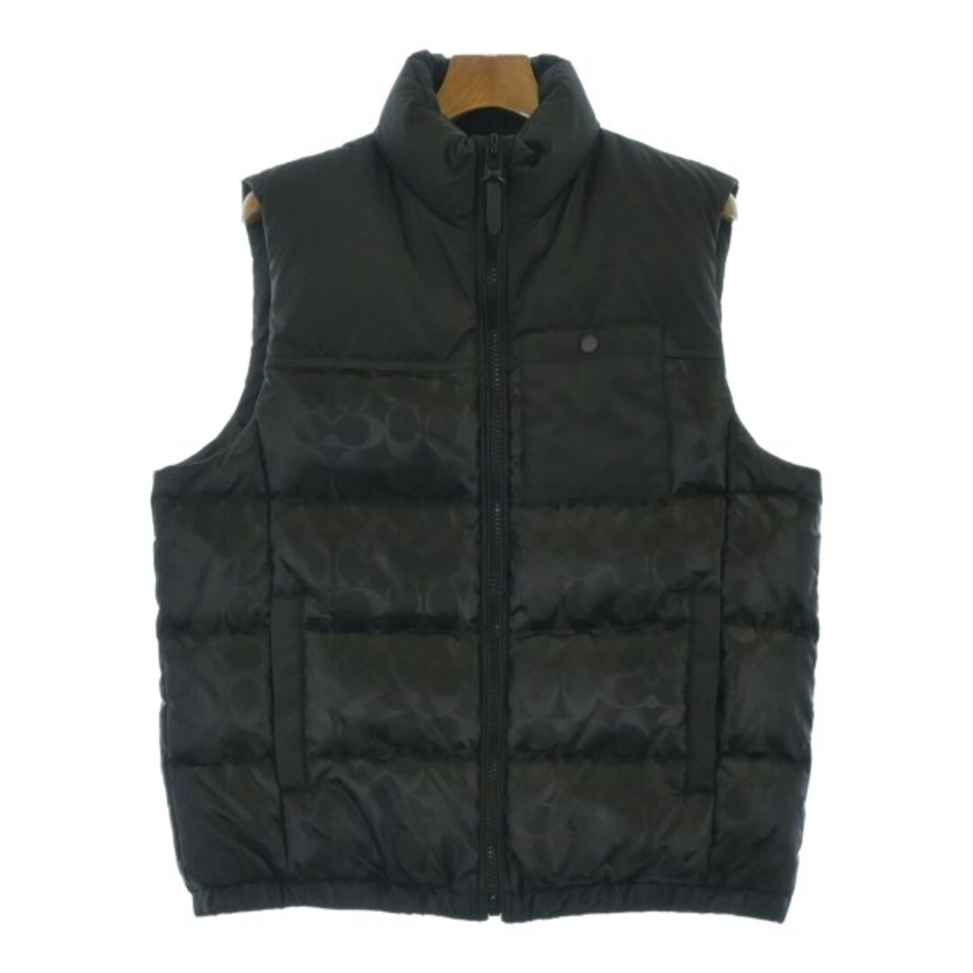 COACH - COACH コーチ ダウンジャケット/ダウンベスト L 黒 【古着