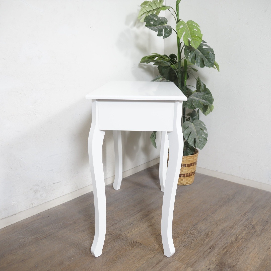 アウトレット家具 デスクテーブル クリスタル調取っ手 エレガント 姫系