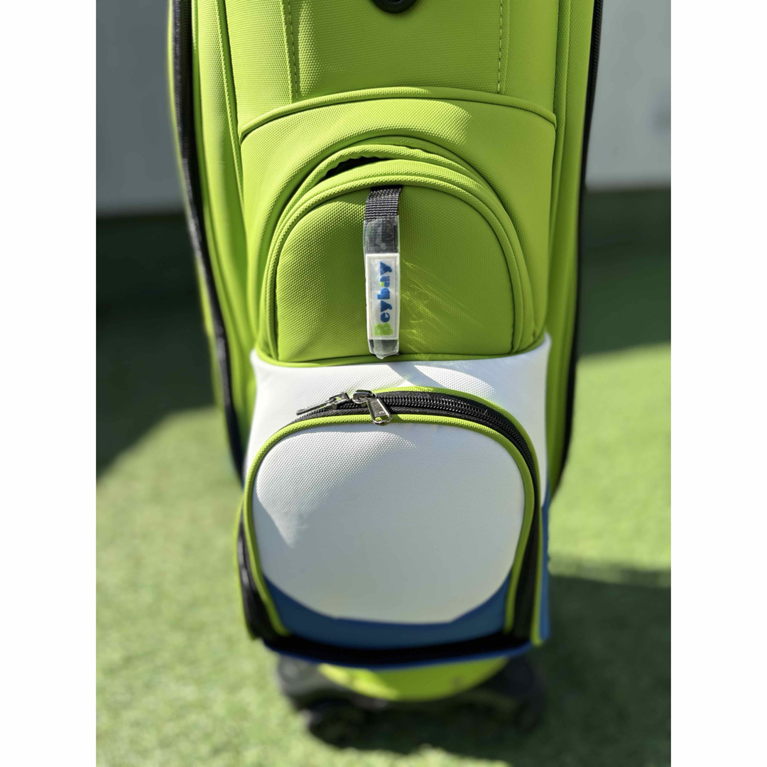 キャスター付 ゴルフバッグ キャディバッグ 新品 グリーン ブルー KING