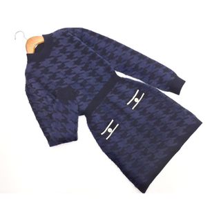 michellMacaron - ミシェルマカロン デコルテビジュー 千鳥柄 ペプラム