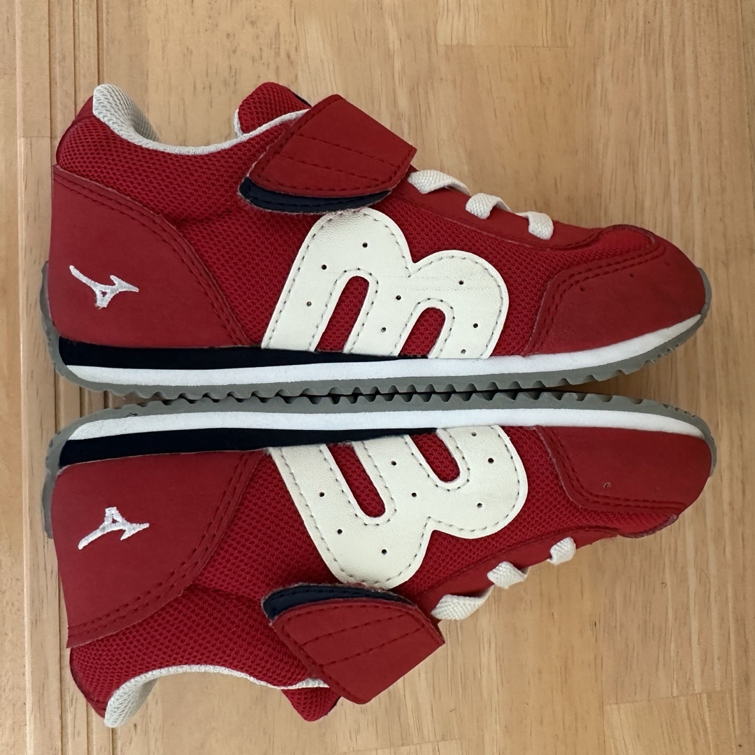 ミキハウス×ミズノ スニーカー 16.5 レッド ミキハウス×ミズノ キッズ