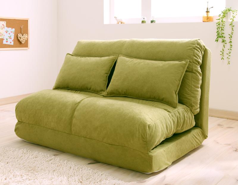 スエード生地が気持ちいい！折りたたみソファーベッド 幅90cm｜ハレノワ