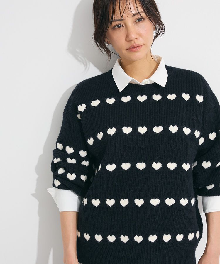 PWCU フリースセーター 緑と紺のストライプ 【公式通販】