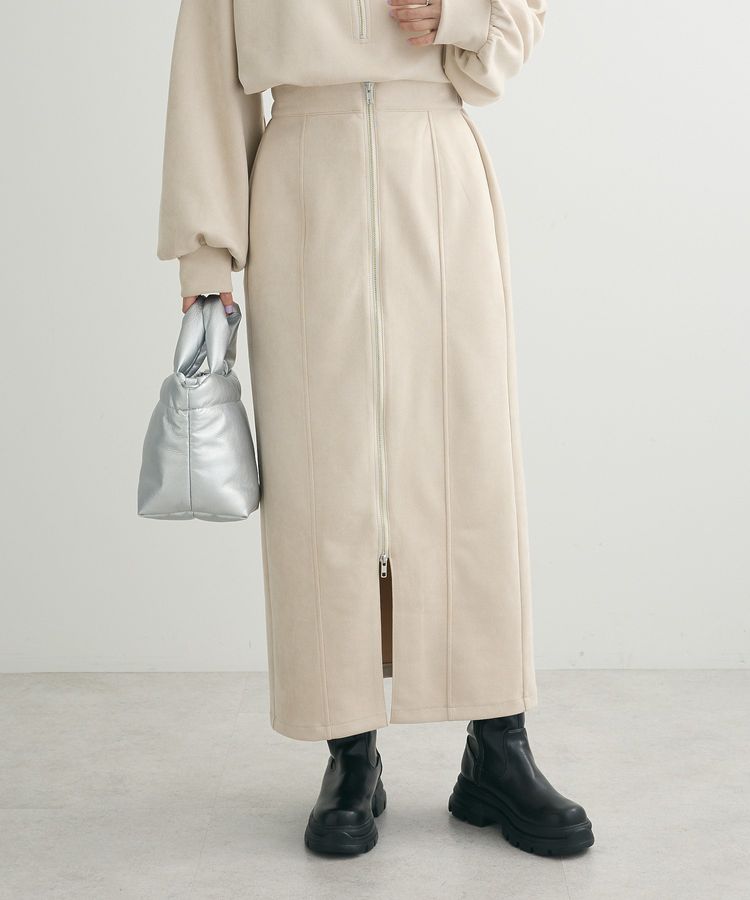 ELENCARE DUE スエードポンチZIPスカート/Green Parks（グリーン