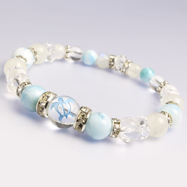 ホヌ・ラリマー デザインブレスレット｜天然石・パワーストーン通販