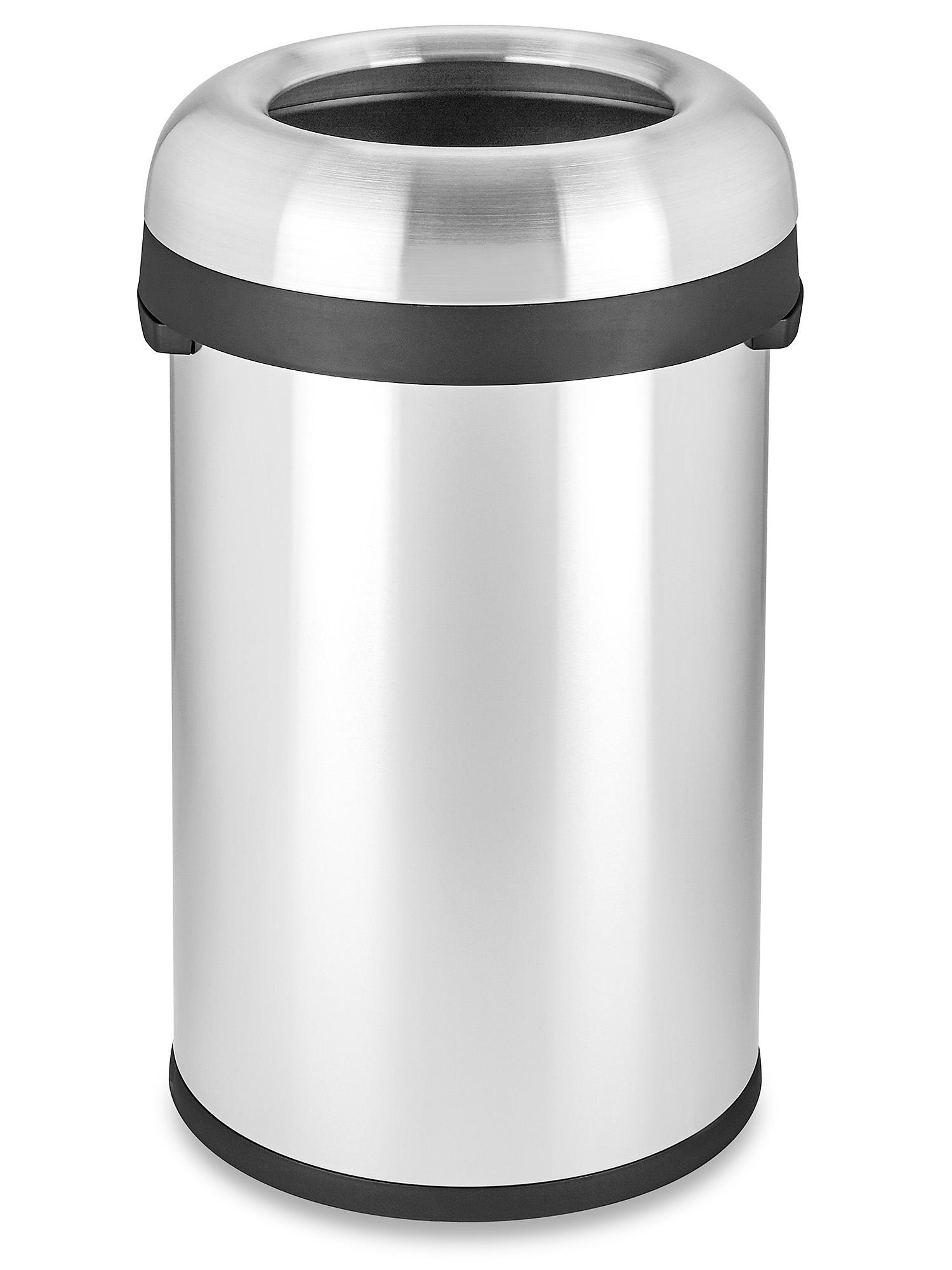 simplehuman® Open Top Stainless Steel Trash Can - Round, 21 Gallon