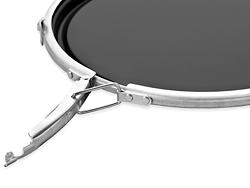 Steel Pail Lever Lock Lid - Lined, Black S-24964BL - ULINE