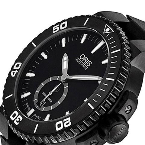 オリス 腕時計 アクイス 739-7674-7754RS ブラック×ブラック - 腕時計