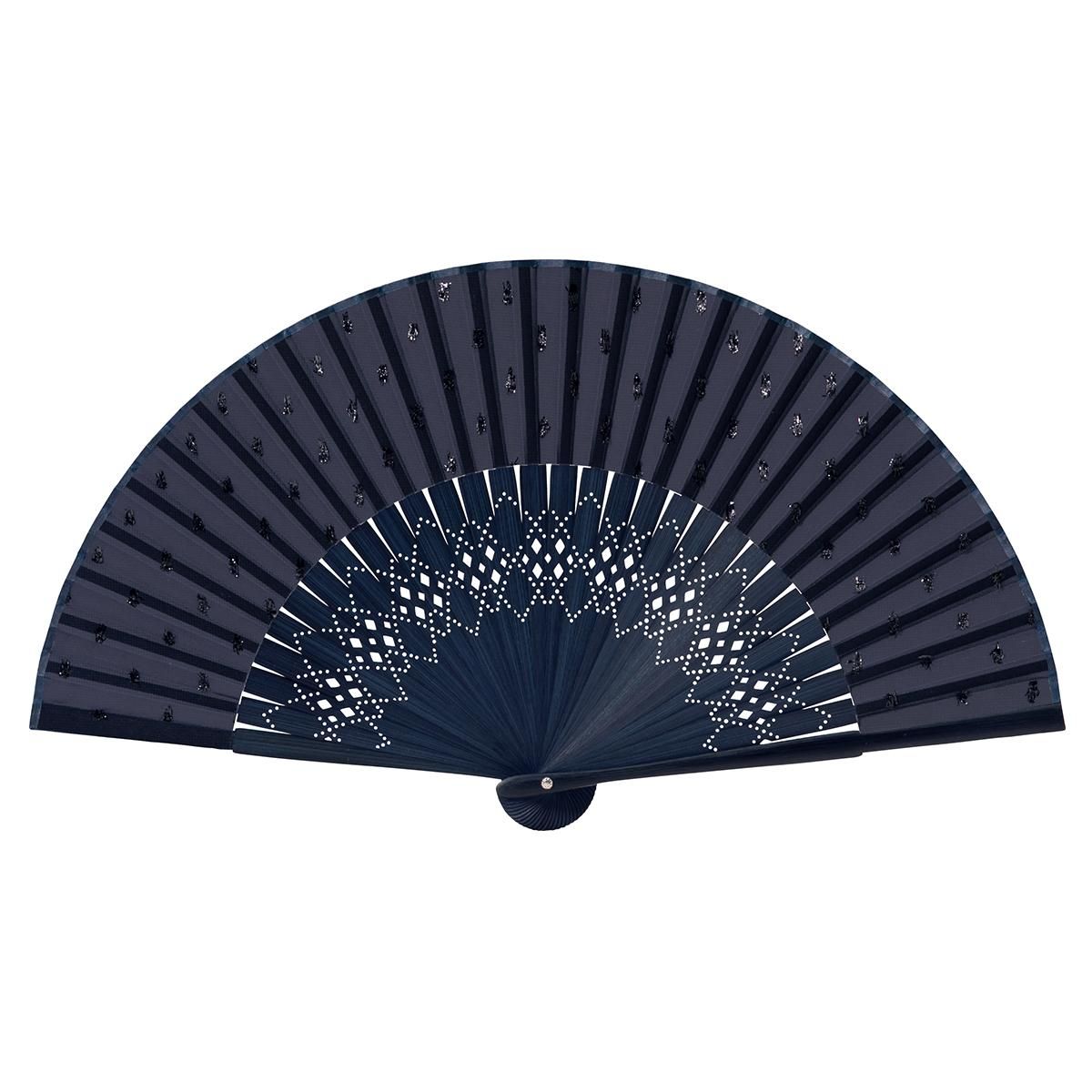 アンジェ［紺］【婦人扇子】 - 京扇子の老舗｜ギフト 扇子の山二｜京都