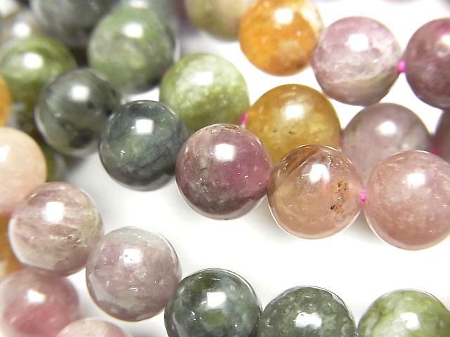 マルチカラートルマリン ラウンド7.5～8mm ブレスレット 1連｜天然石