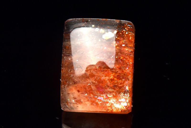 1点物】AAAAA☆太陽の石 マイカサンストーン 15x11mm スクエア ルース