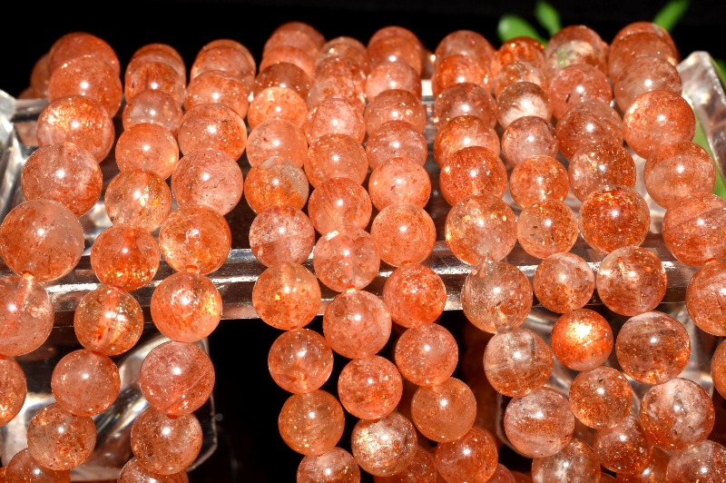 アルーシャ産◇高発色 フェルドスパーサンストーン 7mm ブレスレット