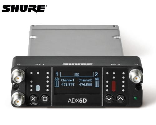 SHURE デュアルチャンネル・ポータブル・ワイヤレス受信機(606～810MHz
