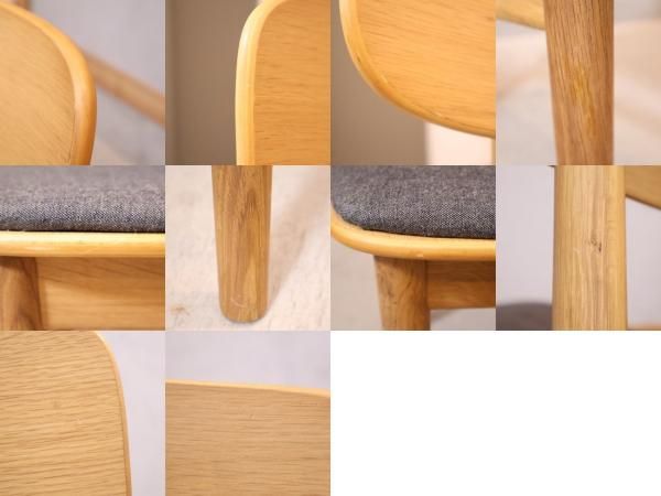 人気の無印良品(MUJI)のオーク材ラウンドチェア 2脚セットです