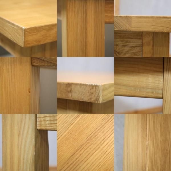 無印良品の稀少なタモ材を使用したダイニングテーブルです♪80×80cmの