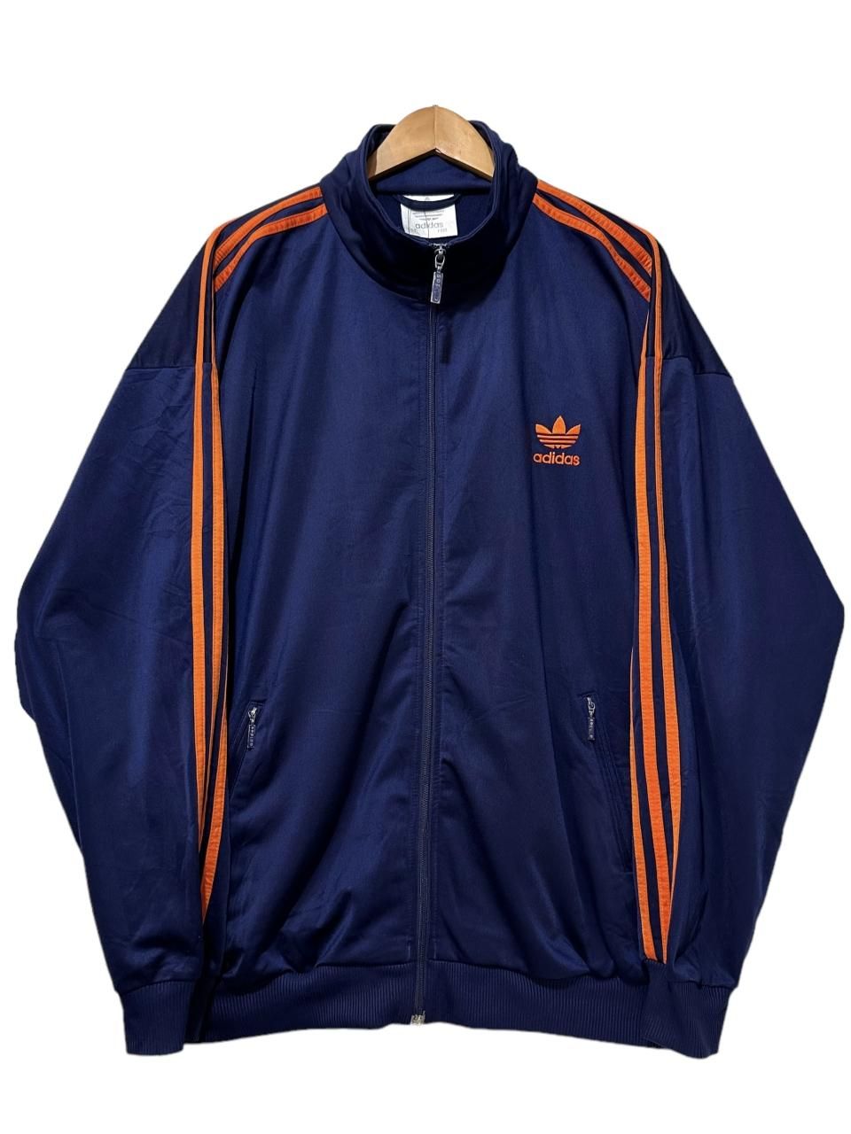 90s adidas Track Jacket 紺オレンジ XL アディダス トラック