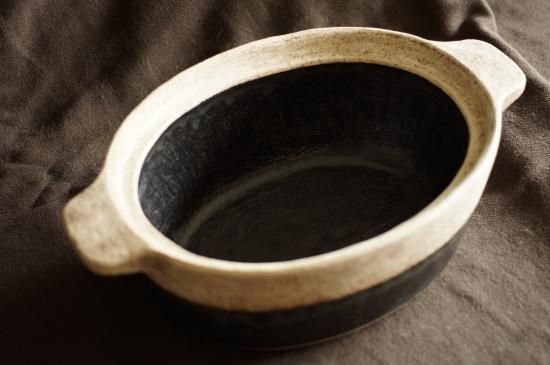 野村亜矢 土鍋（小）オーバル 145 - うつわと暮らしの道具 mokodi モコディ