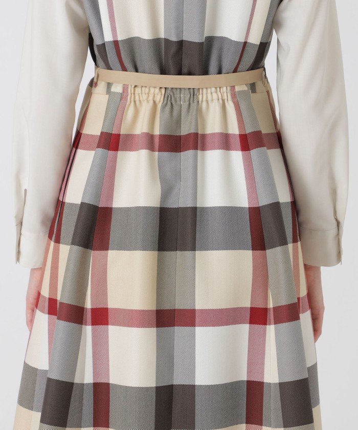 クレストブリッジチェッククロッシングビエラドッキングドレス