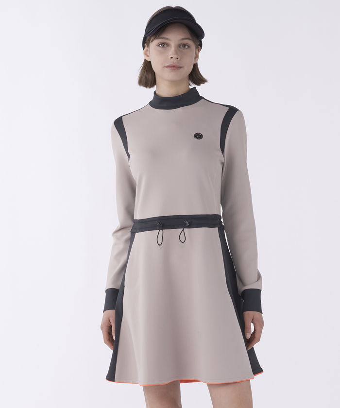 ランバン スポール LANVIN SPORT ブロッキングデザイン長袖ワンピース