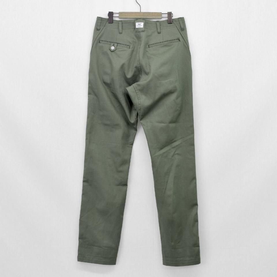 Sassafras（ササフラス）SPRAYER PANTS オリーブ（ヘリンボーン）