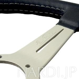 CLASSIC ブラックレザー/シルバースポーク（36φ）N131 - NARDI