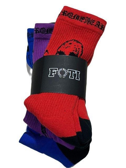 CHROME HEARTSクロムハーツ FOTI靴下3Pset Lサイズ- 夜型大型セレクト