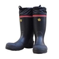 日本製 消防現場用防火長靴 ケブラー入り編上げゴム長靴 24.0cm～28.0