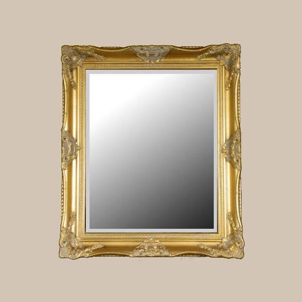 ロココ調 アンティークミラー (ゴールド) W57×H67cm - オシャレな輸入