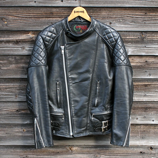 英国製 レザー ジャケット 黒 ライダース ロンジャン ロッカーズ