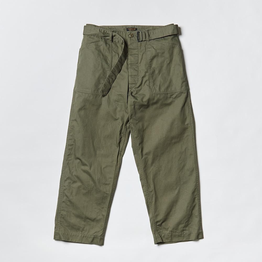 Utility Trousers W/Belt -Military Heringbone- - Bricklayer *A