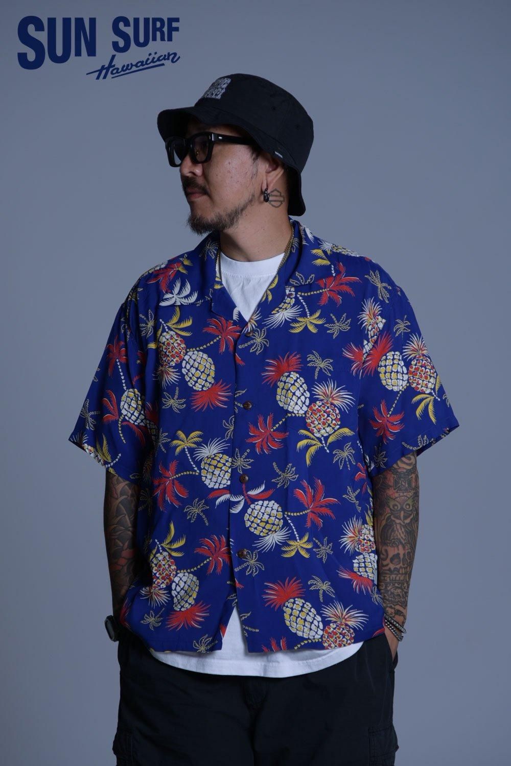 SUN SURF(サンサーフ) アロハシャツ RAYON HAWAIIAN SHIRT “PALMS
