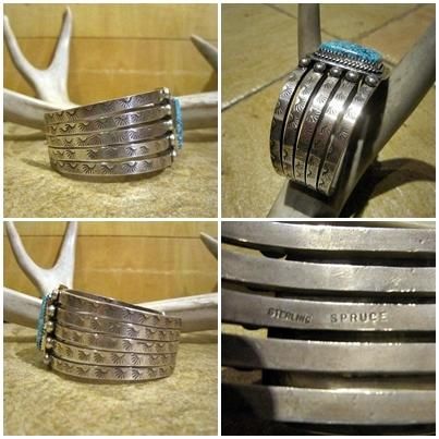 Sonny Spruce/ソニー・スプルース キングマンスタンプワーク バングル