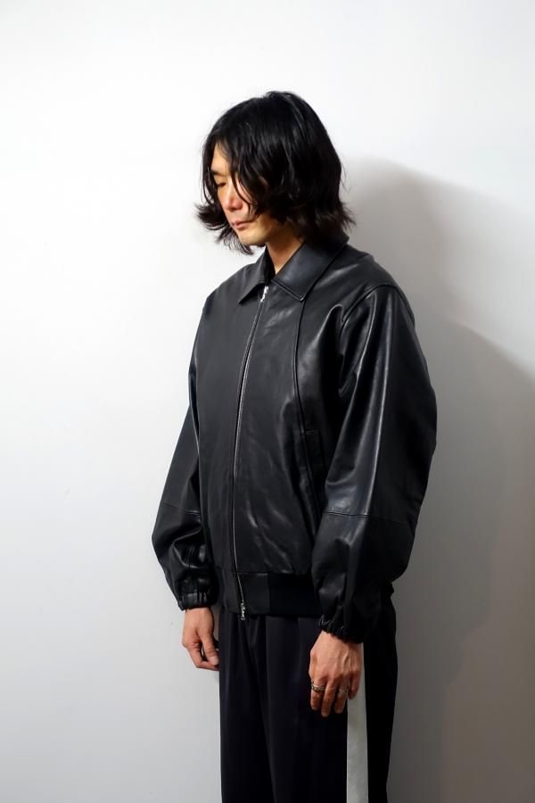 ssstein(シュタイン)/LEATHER ZIP SHORT JACKET/BLACK CONCRETE RIVER